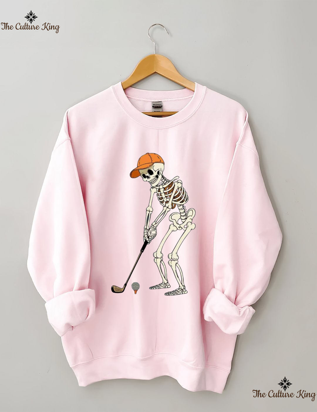 Skeleton Golfer Golf Halloween Sweatshirt