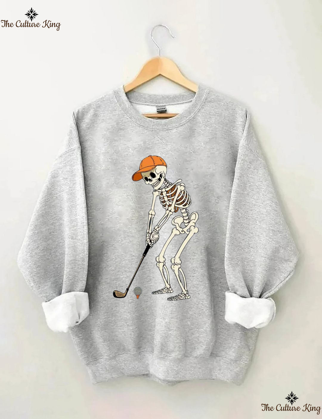 Skeleton Golfer Golf Halloween Sweatshirt