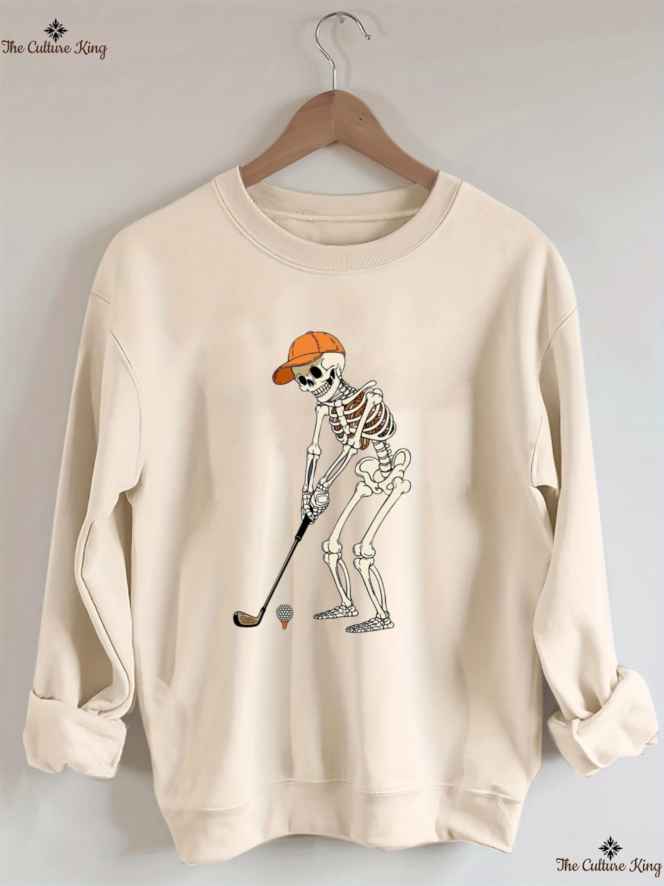 Skeleton Golfer Golf Halloween Sweatshirt