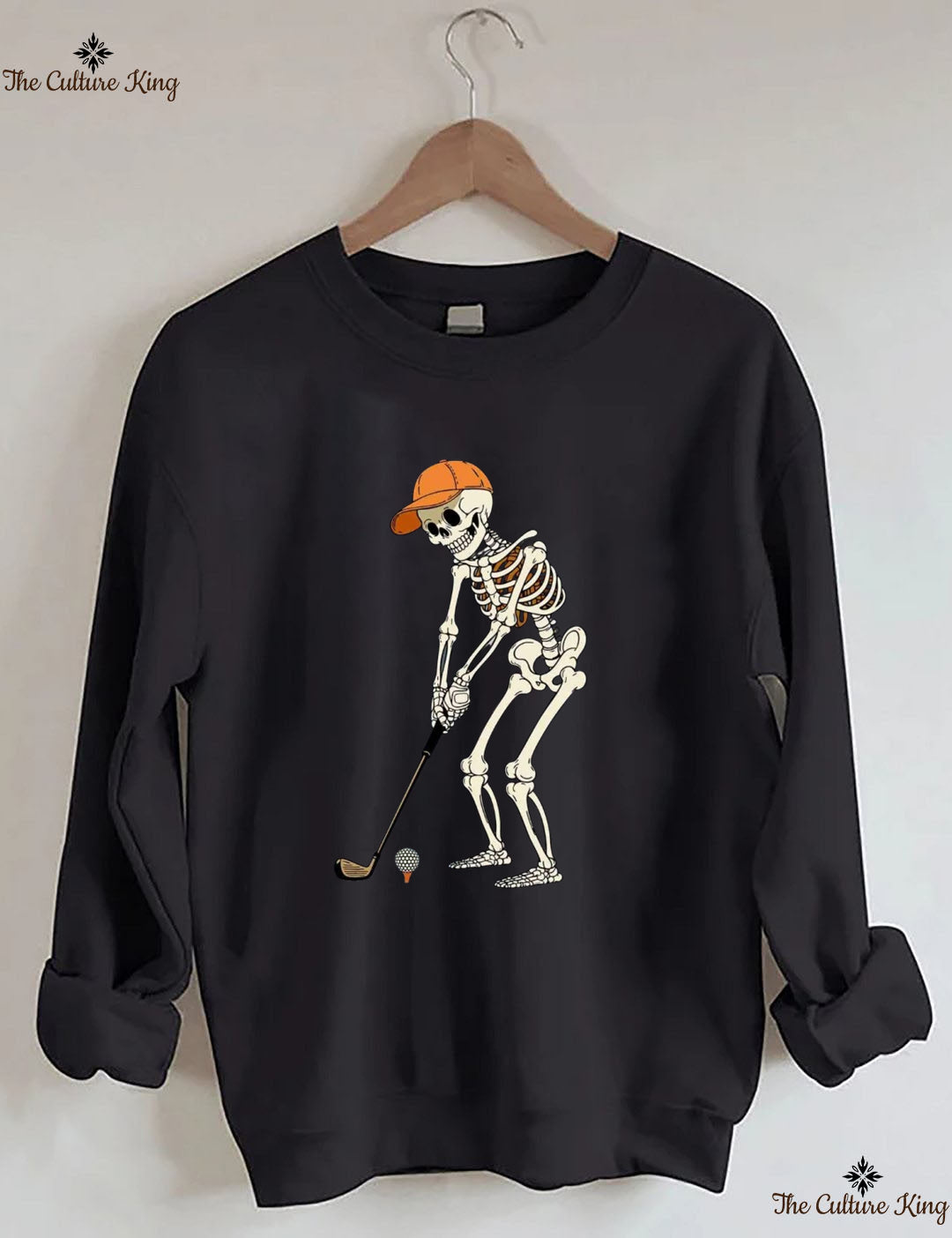 Skeleton Golfer Golf Halloween Sweatshirt