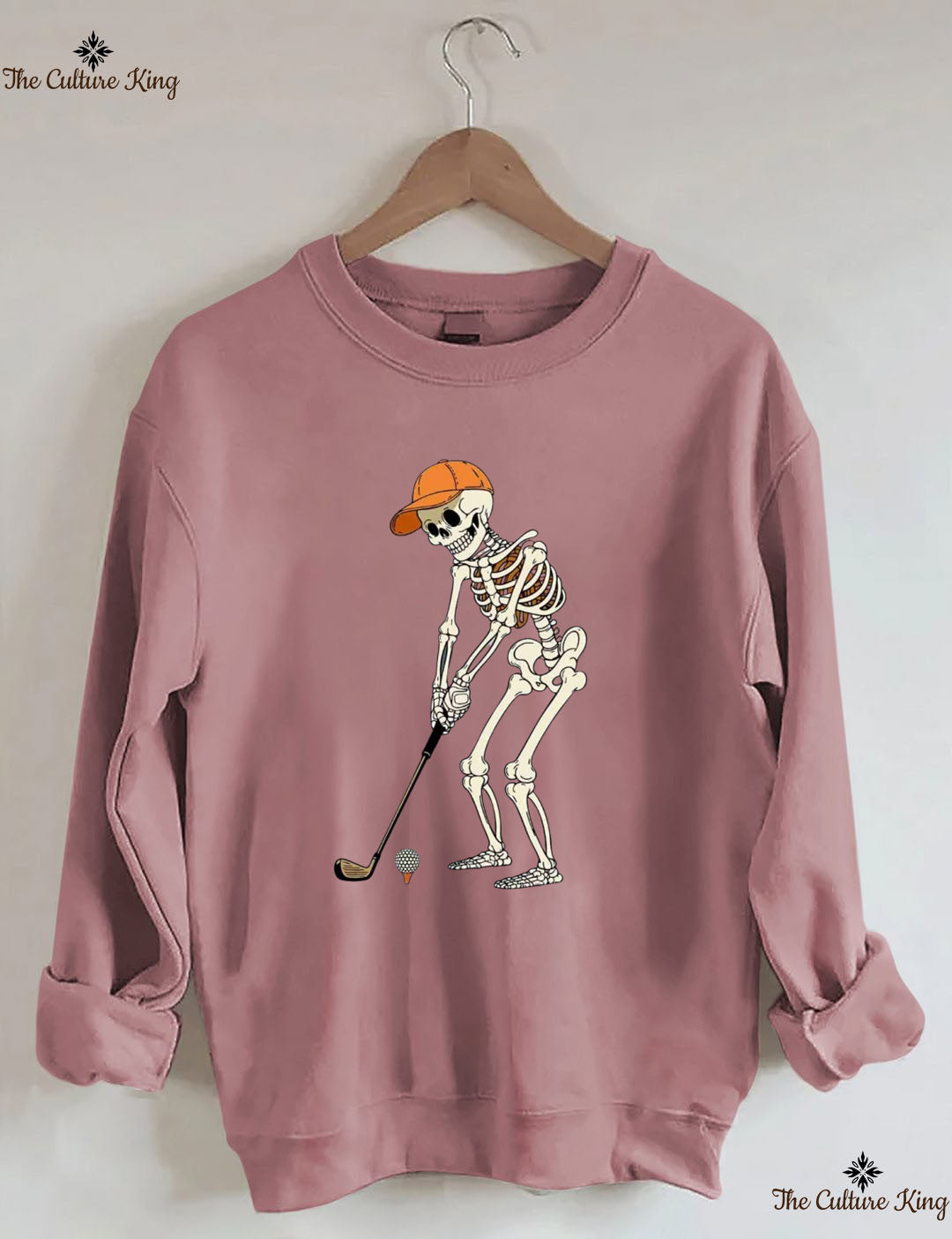 Skeleton Golfer Golf Halloween Sweatshirt