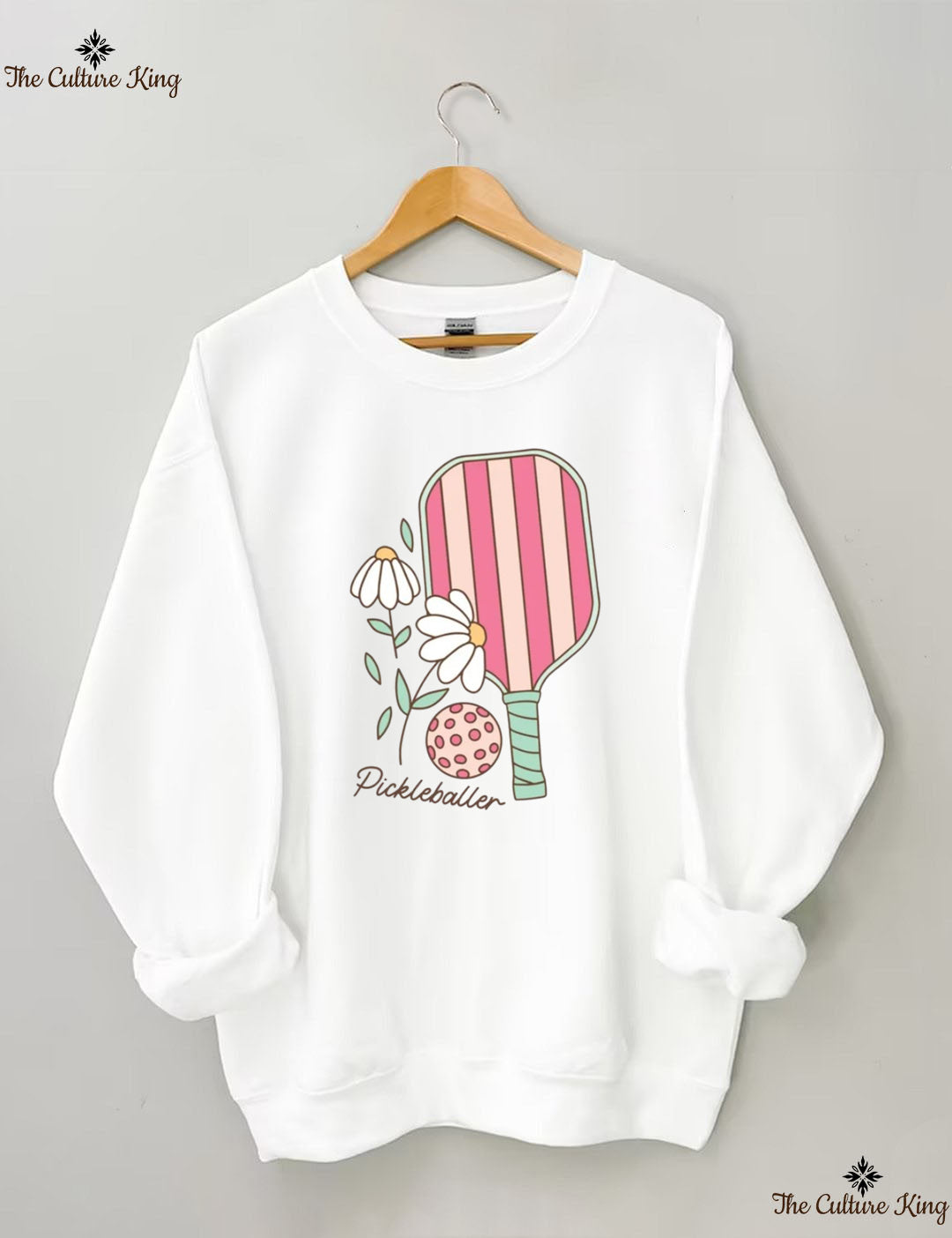 Floral Pickleball Paddle Sweatshirt