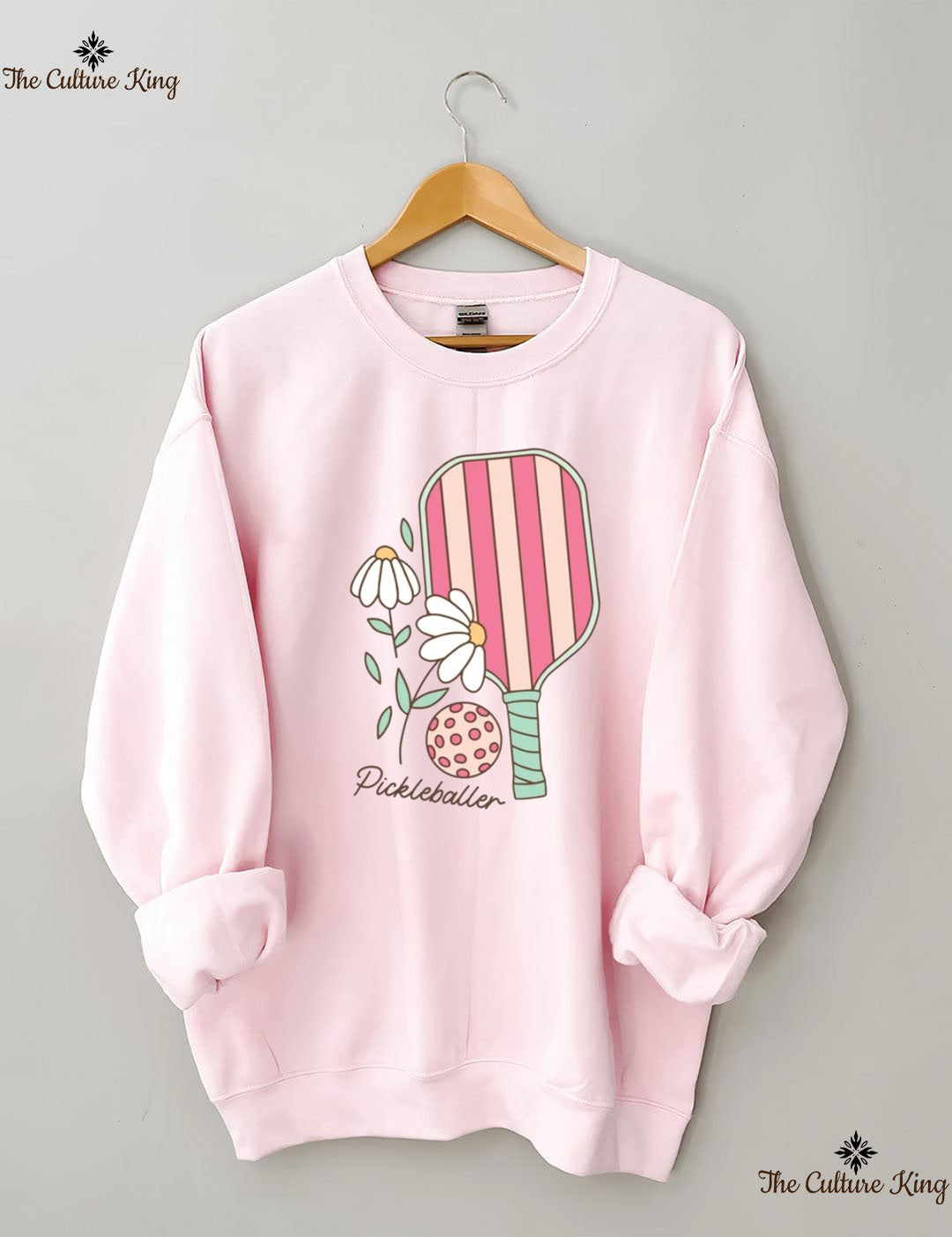 Floral Pickleball Paddle Sweatshirt