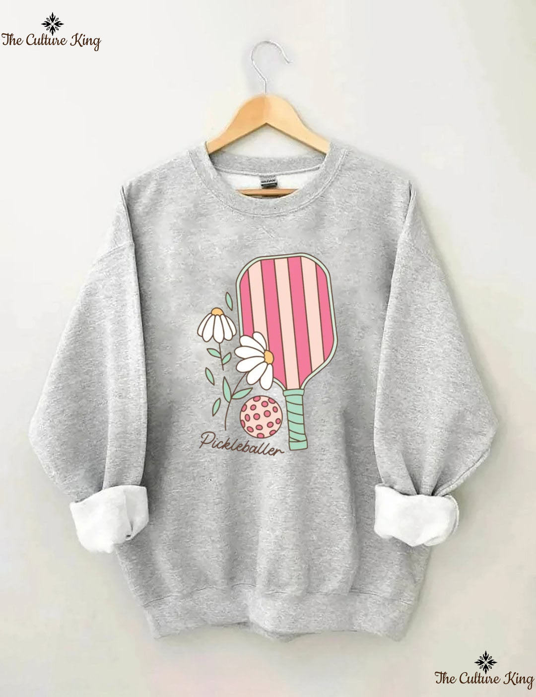 Floral Pickleball Paddle Sweatshirt