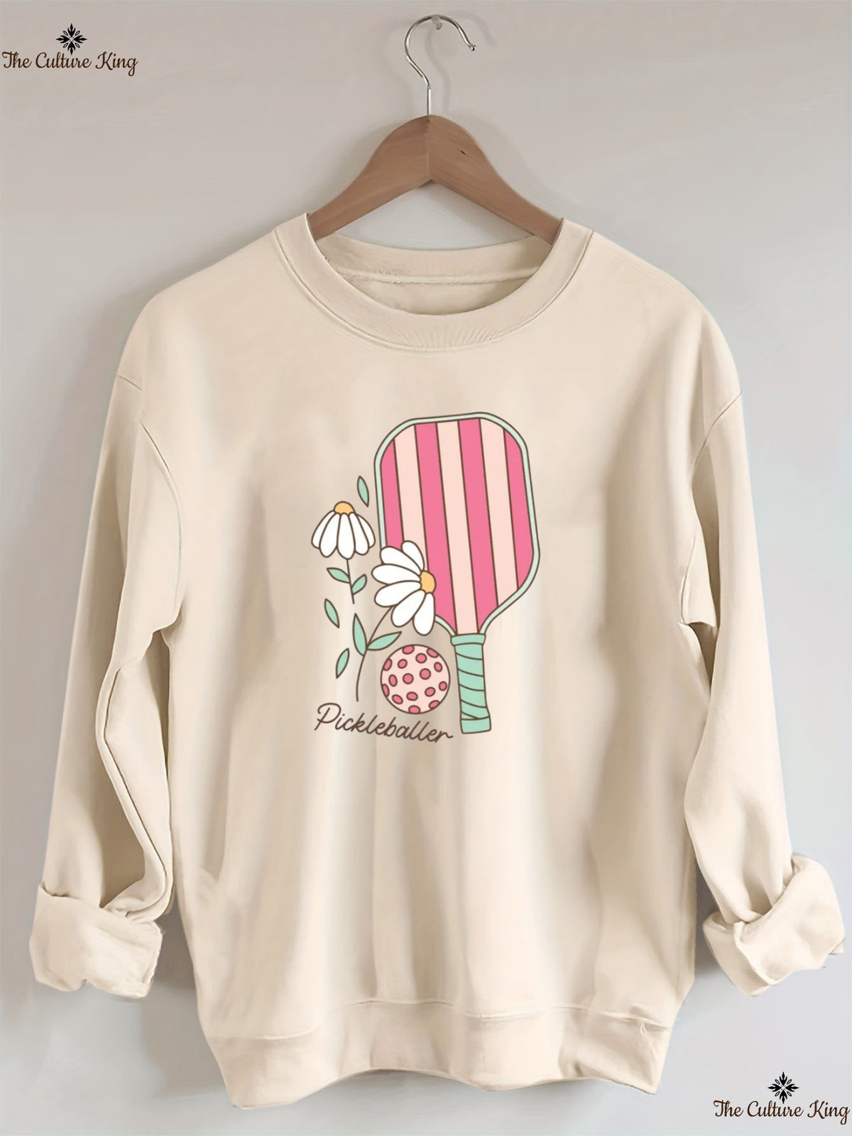 Floral Pickleball Paddle Sweatshirt