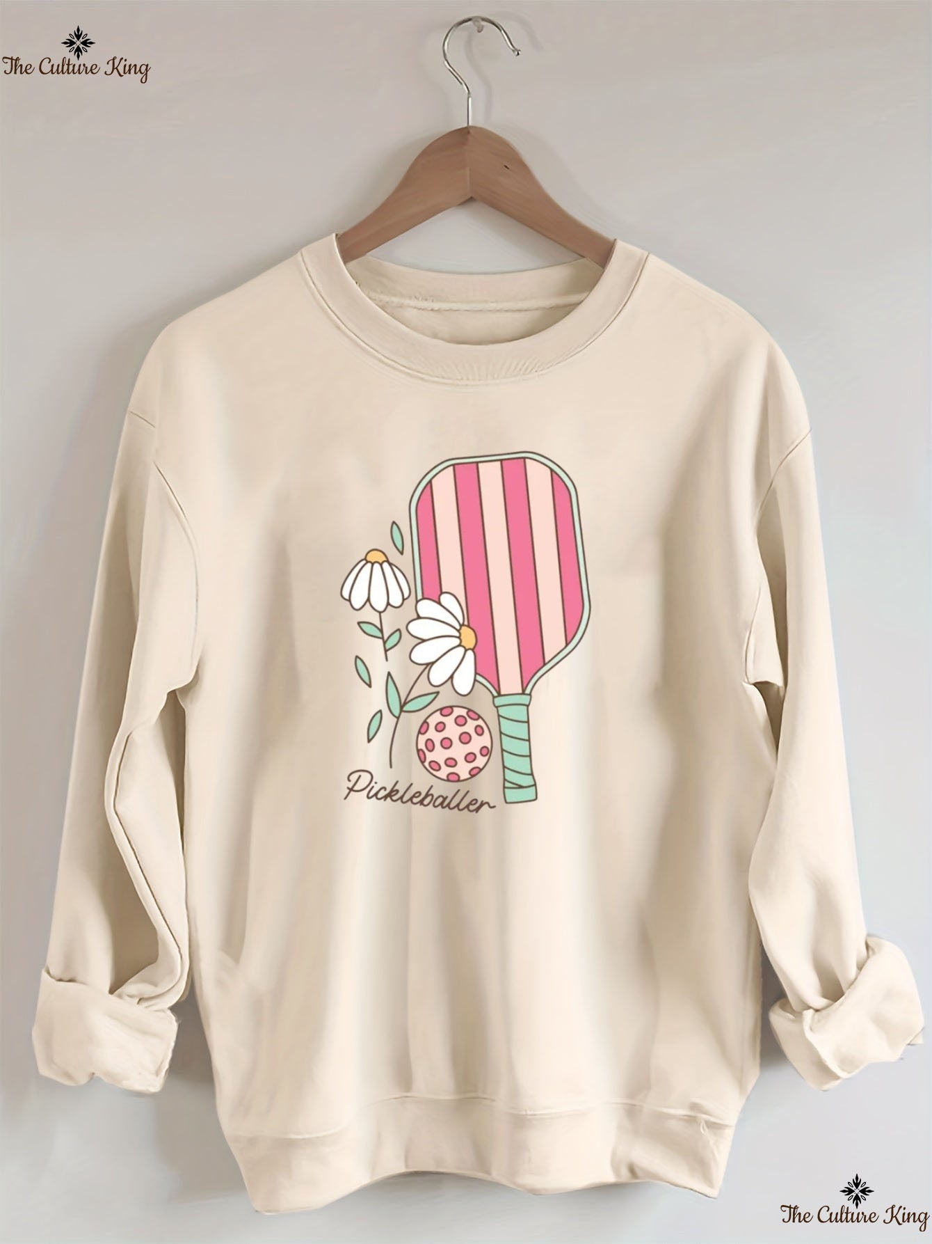 Floral Pickleball Paddle Sweatshirt