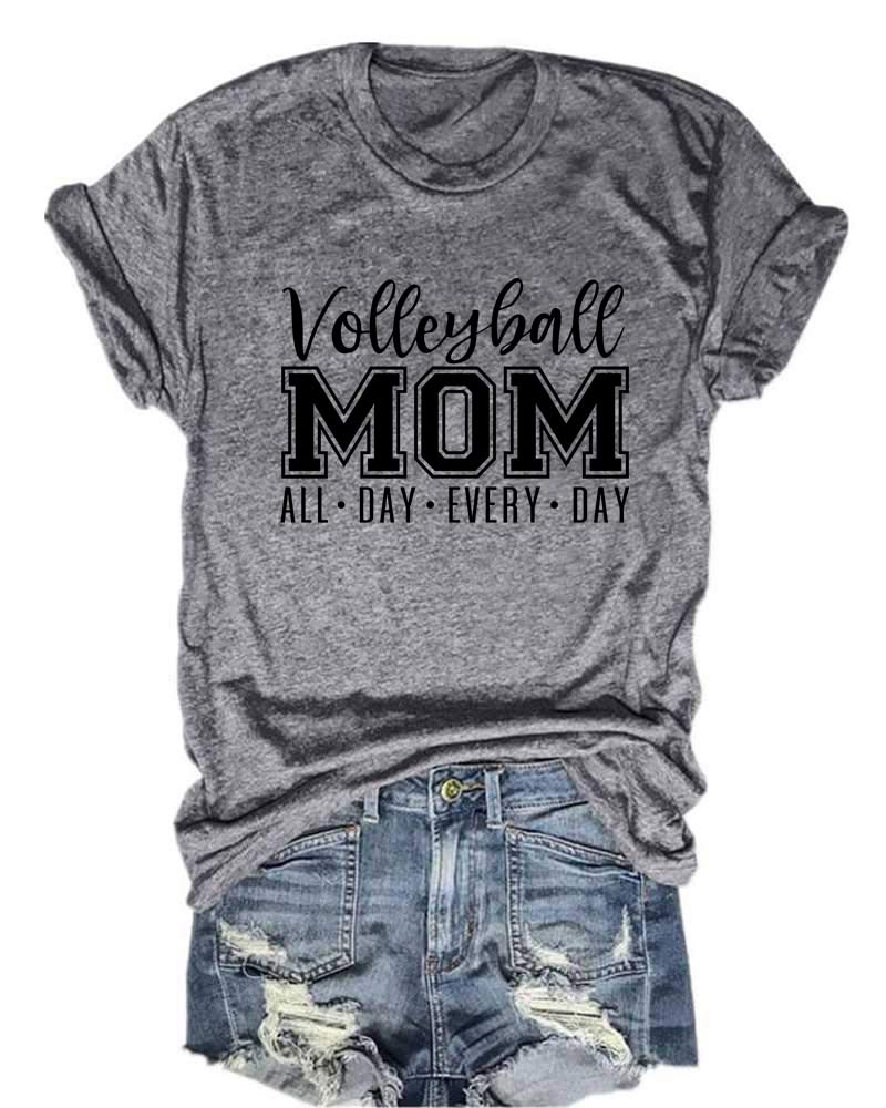 Volleyball Mom All Day Every Day T-Shirt