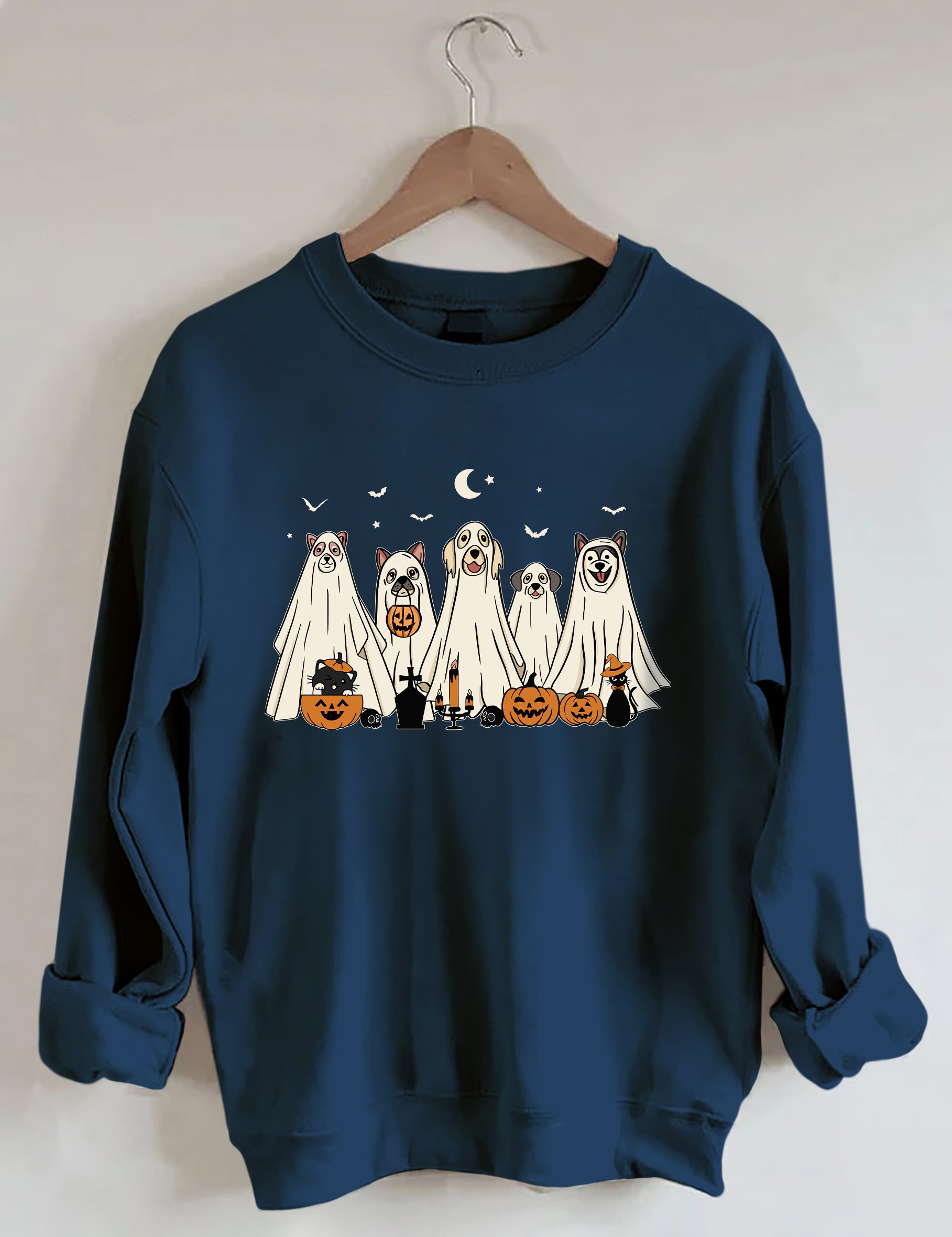 Halloween Ghost Dog Sweatshirt