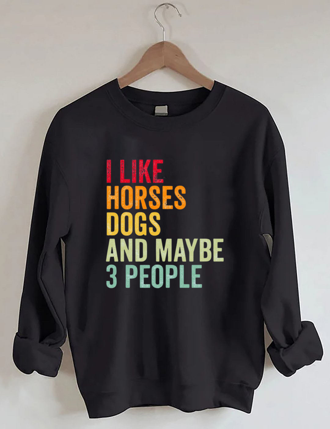 I Like Horses Dogs And Maybe 3 People  Sweatshirt
