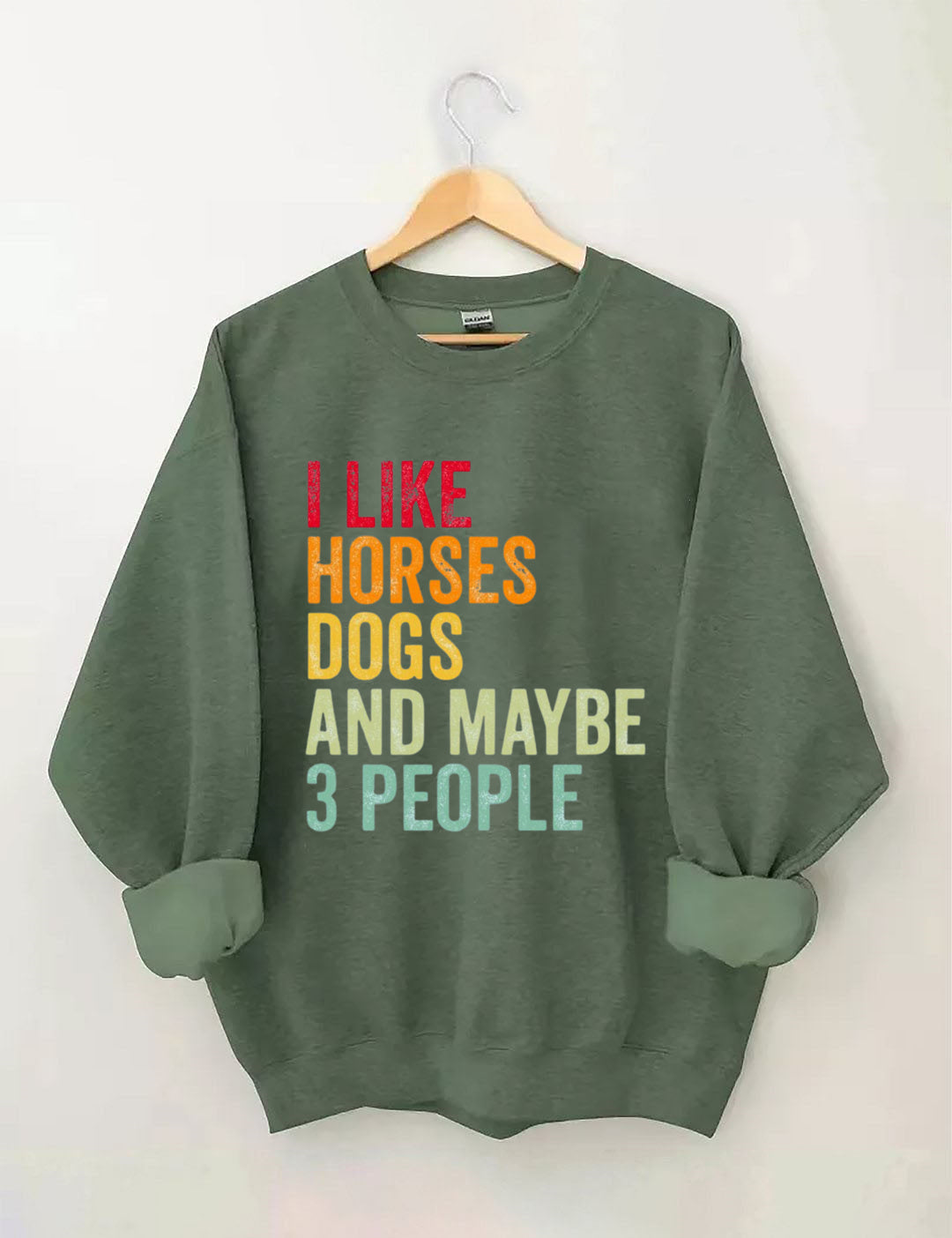 I Like Horses Dogs And Maybe 3 People  Sweatshirt