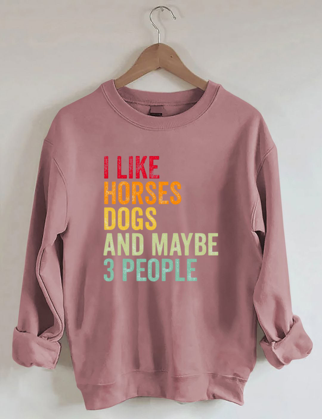 I Like Horses Dogs And Maybe 3 People  Sweatshirt