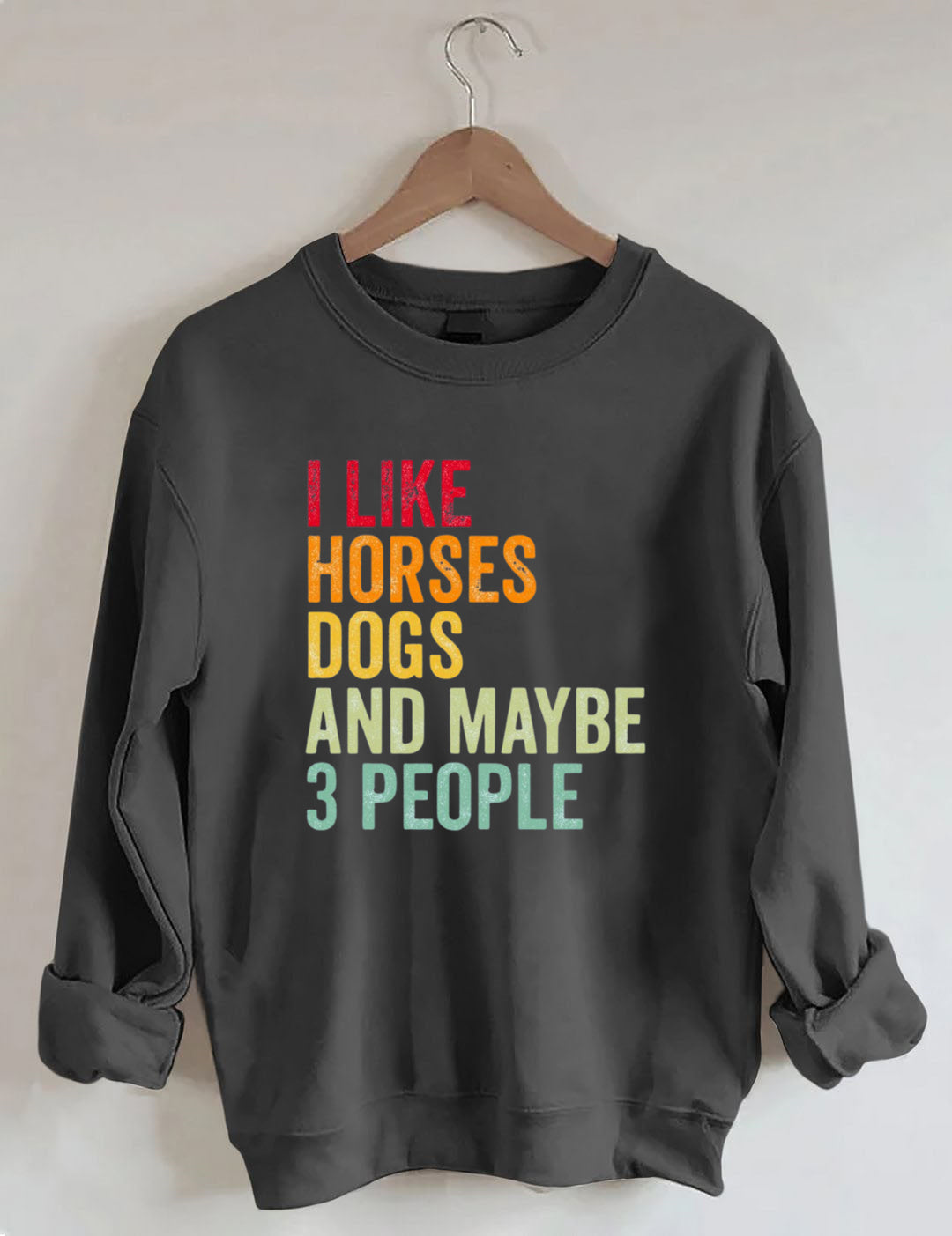 I Like Horses Dogs And Maybe 3 People  Sweatshirt