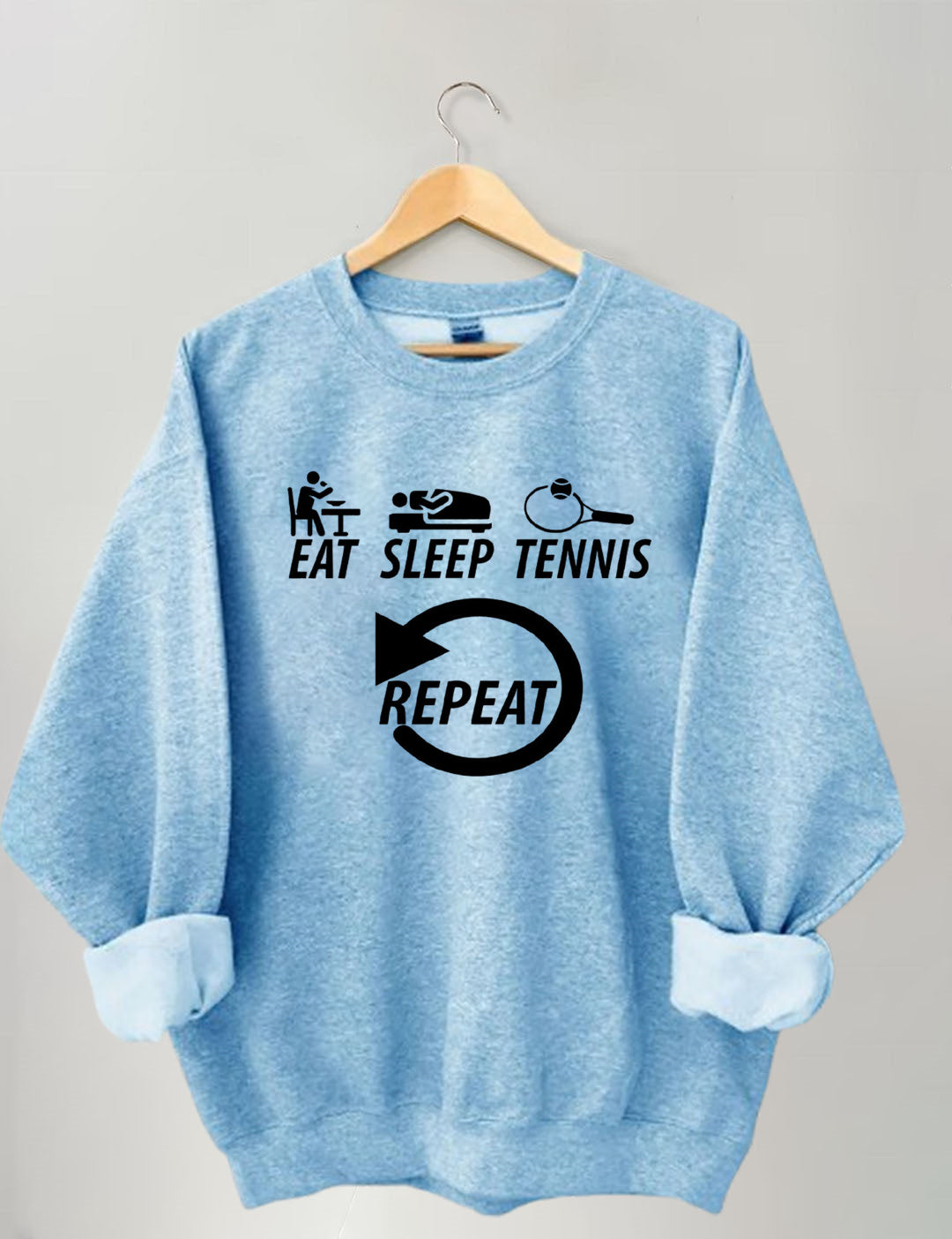 Eat Sleep Tennis Repeat Sweatshirt