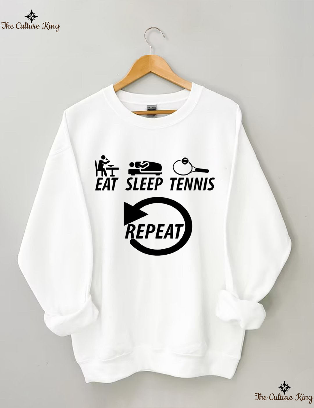 Eat Sleep Tennis Repeat Sweatshirt