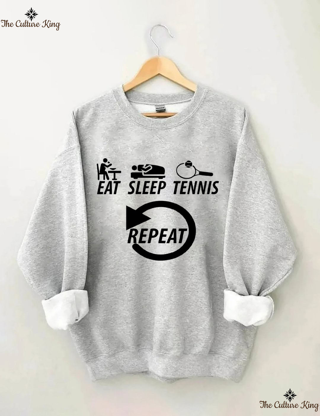 Eat Sleep Tennis Repeat Sweatshirt