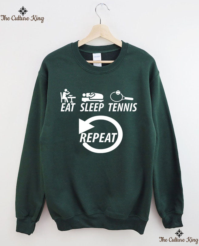 Eat Sleep Tennis Repeat Sweatshirt