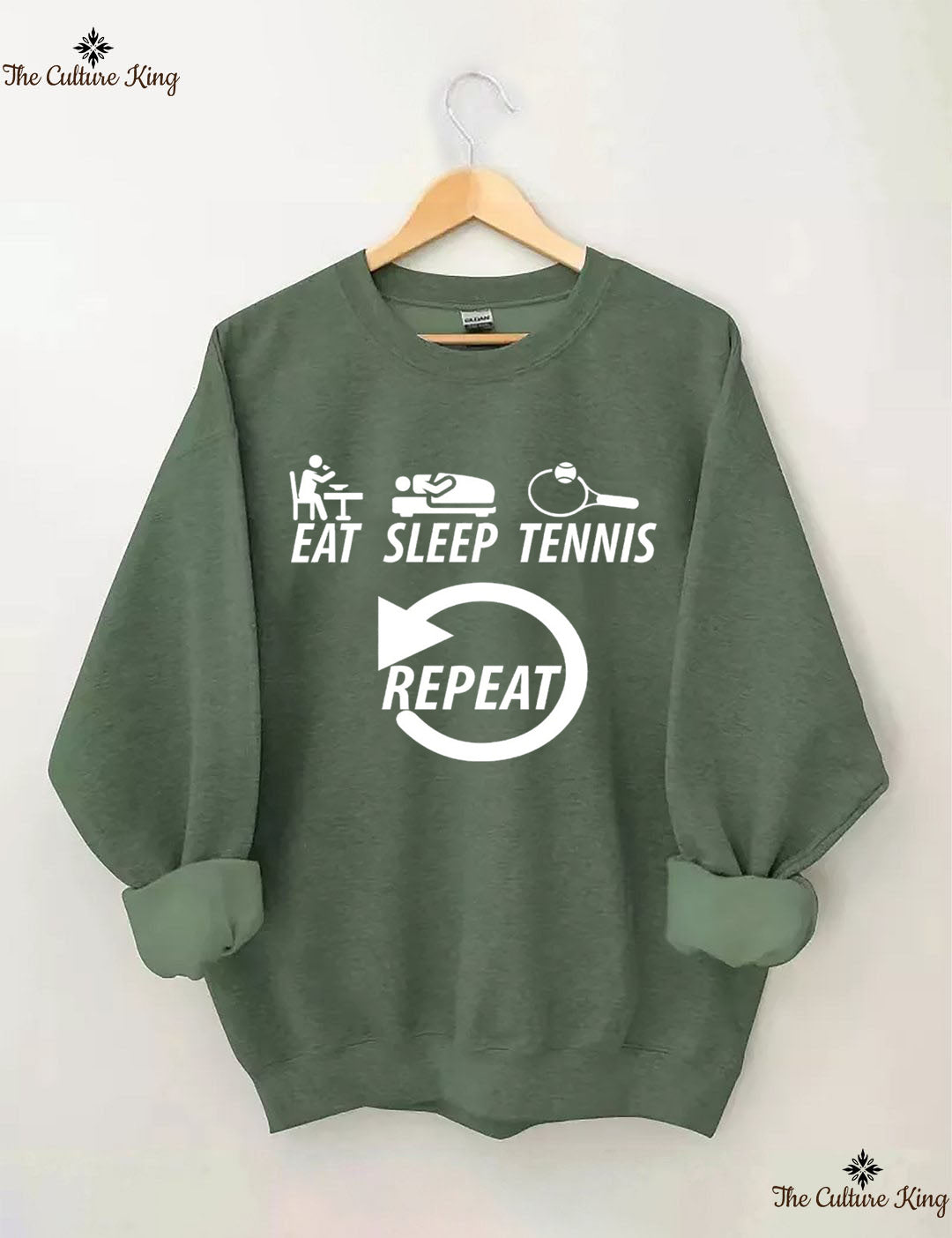 Eat Sleep Tennis Repeat Sweatshirt
