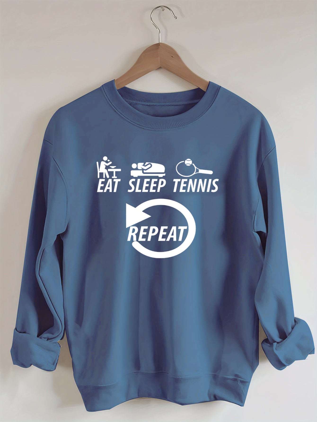 Eat Sleep Tennis Repeat Sweatshirt