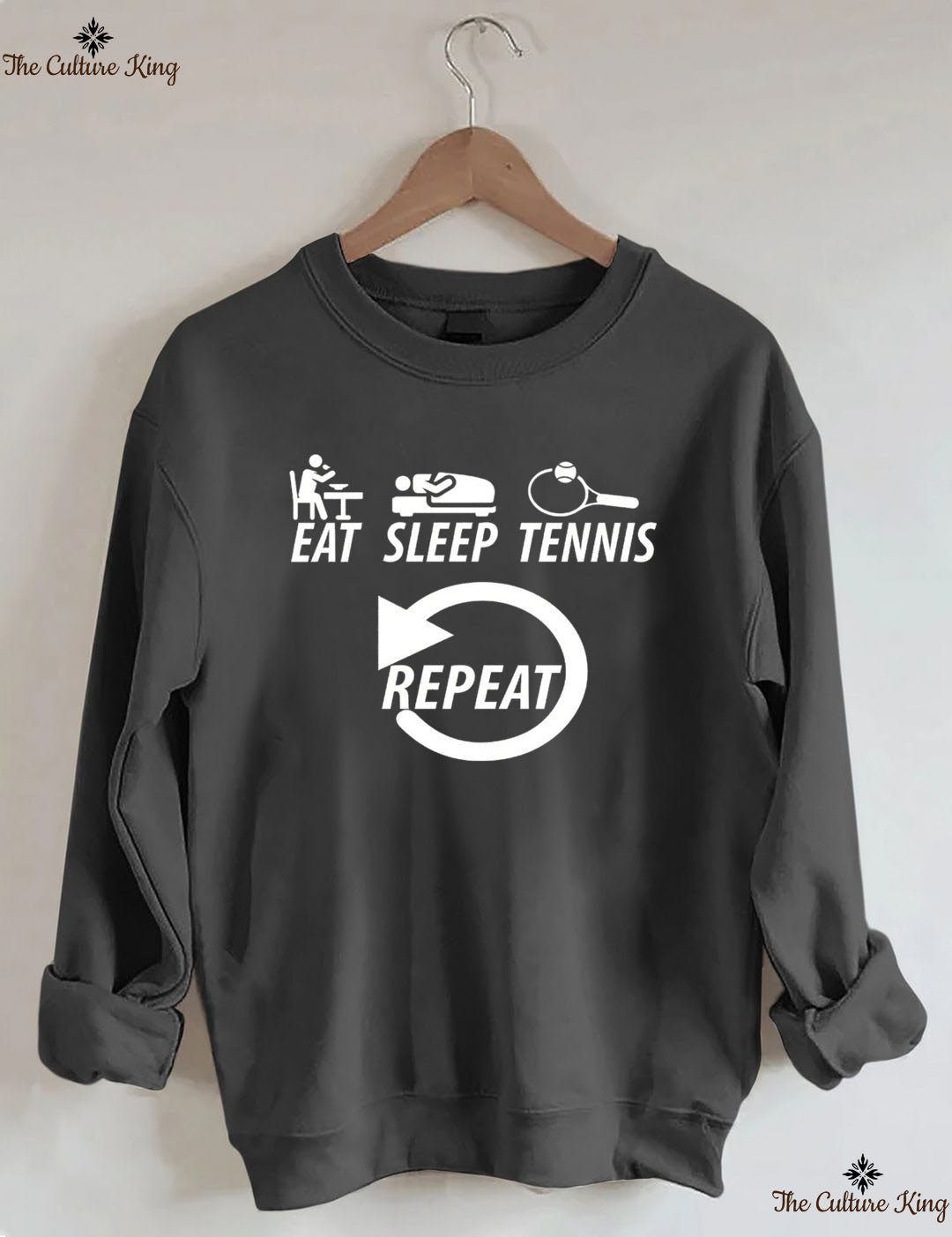 Eat Sleep Tennis Repeat Sweatshirt