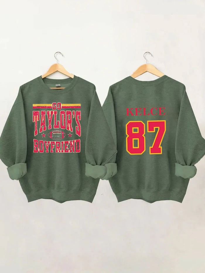 Go Taylor's Boyfriend  Chiefs Karma Football  Sweatshirt