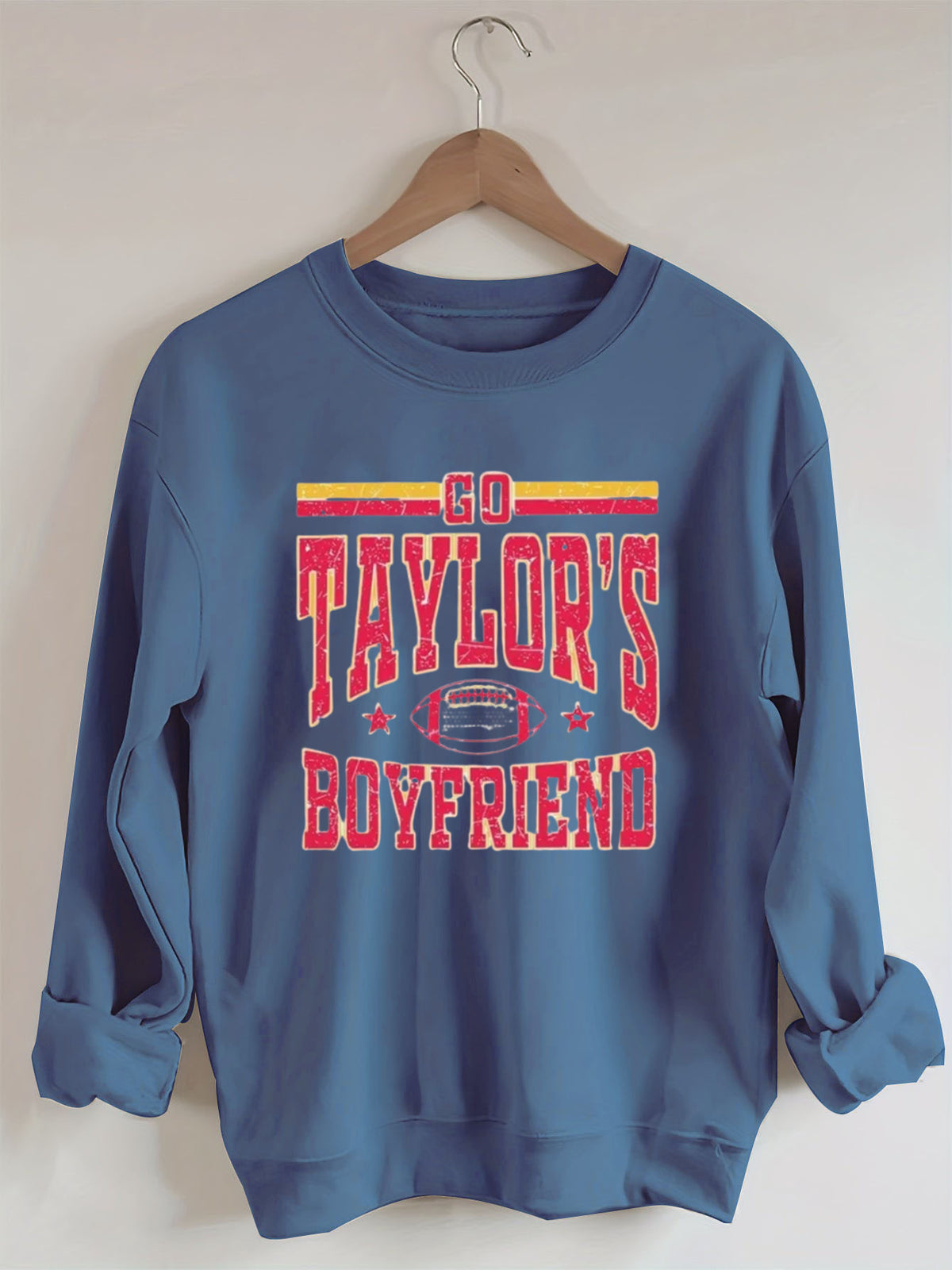 Go Taylors Boyfriend Football Sweatshirt