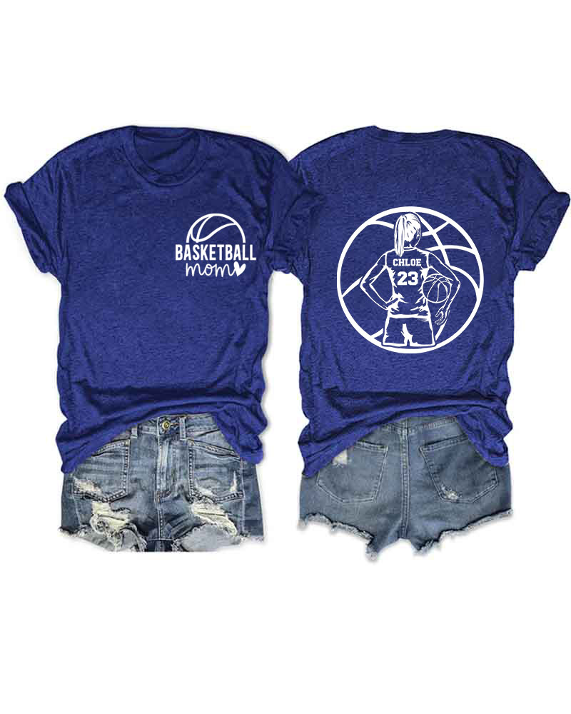 Personalized Basketball Mom T-Shirt