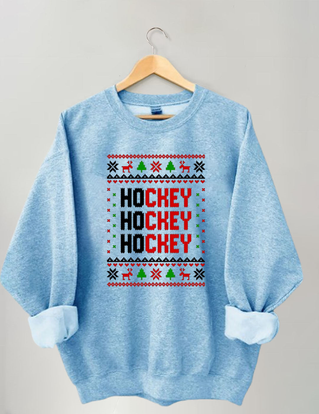 Hockey Hockey Hockey Christmas Sweatshirt