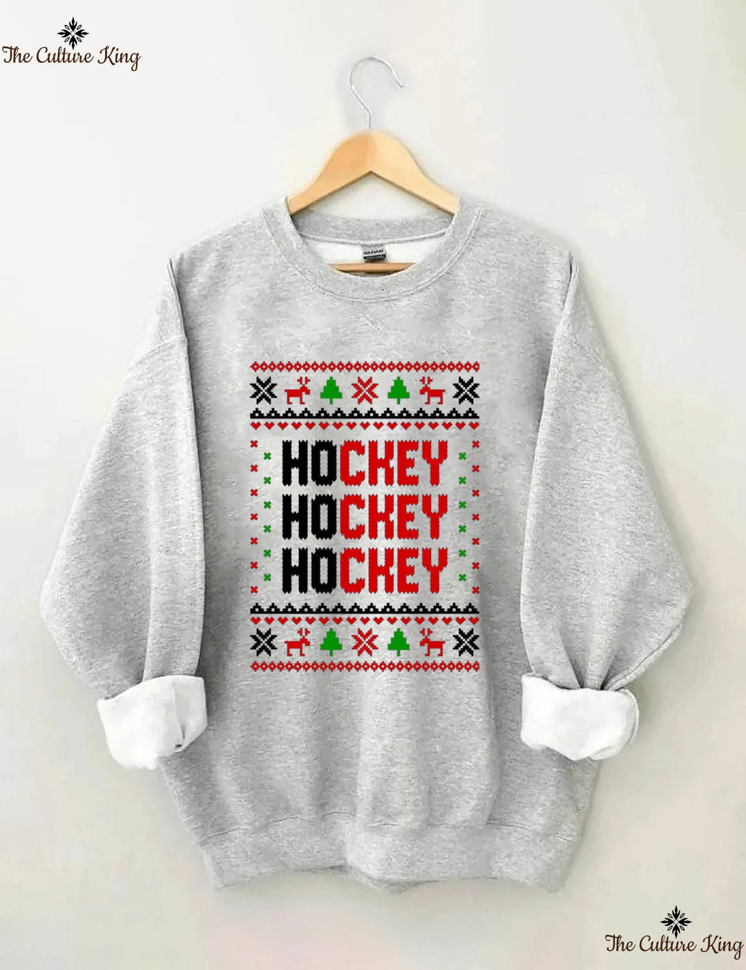 Hockey Hockey Hockey Christmas Sweatshirt