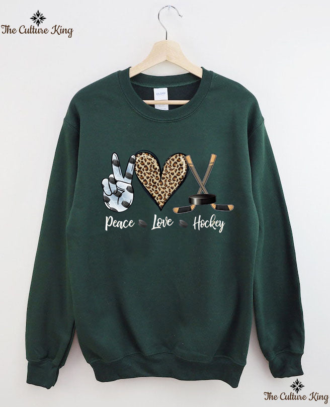 Peace Love Hockey Sweatshirt