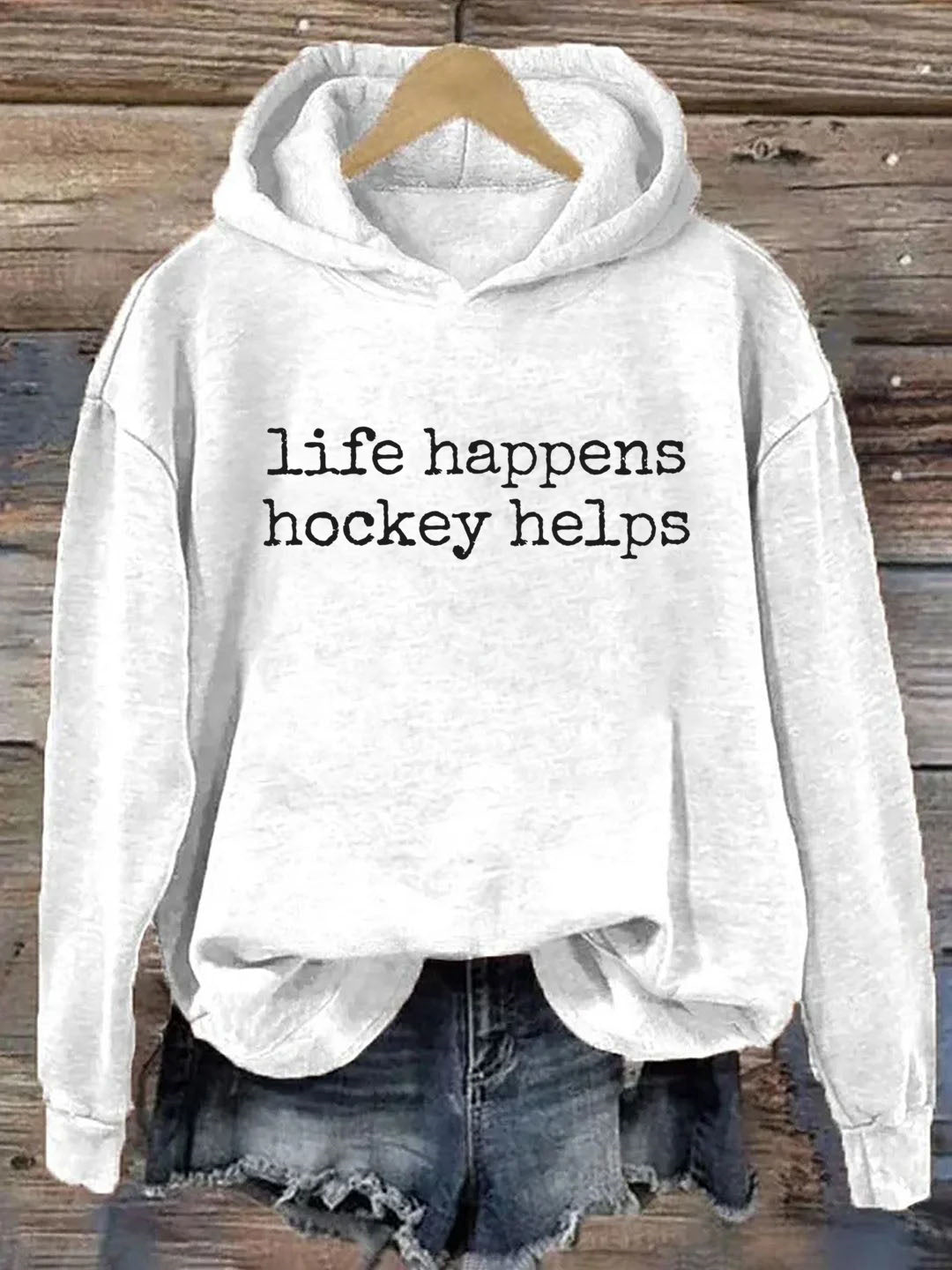 Life Happens Hockey Helps Hoodie