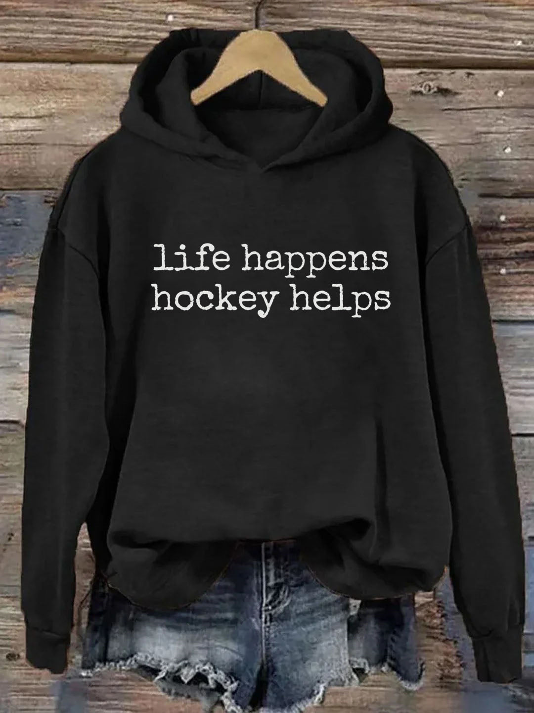 Life Happens Hockey Helps Hoodie