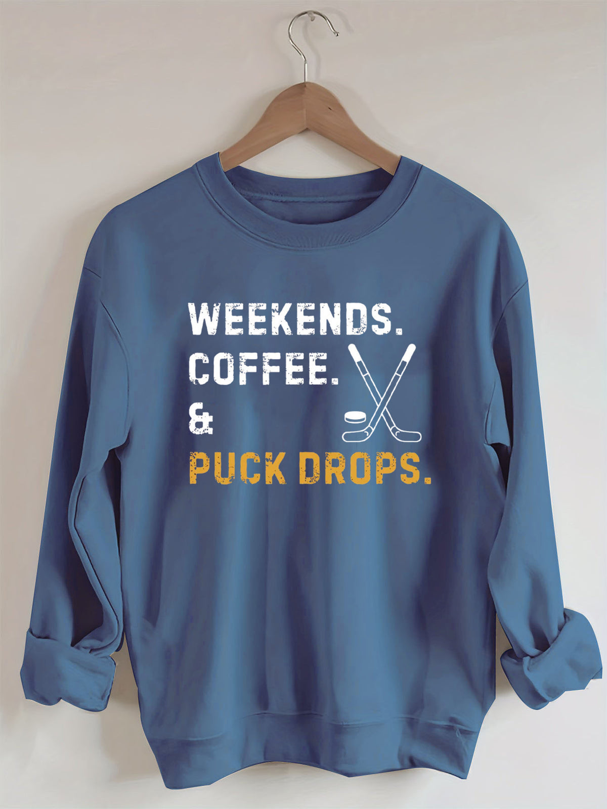 Weekends Coffee Puck Drops Sweatshirt