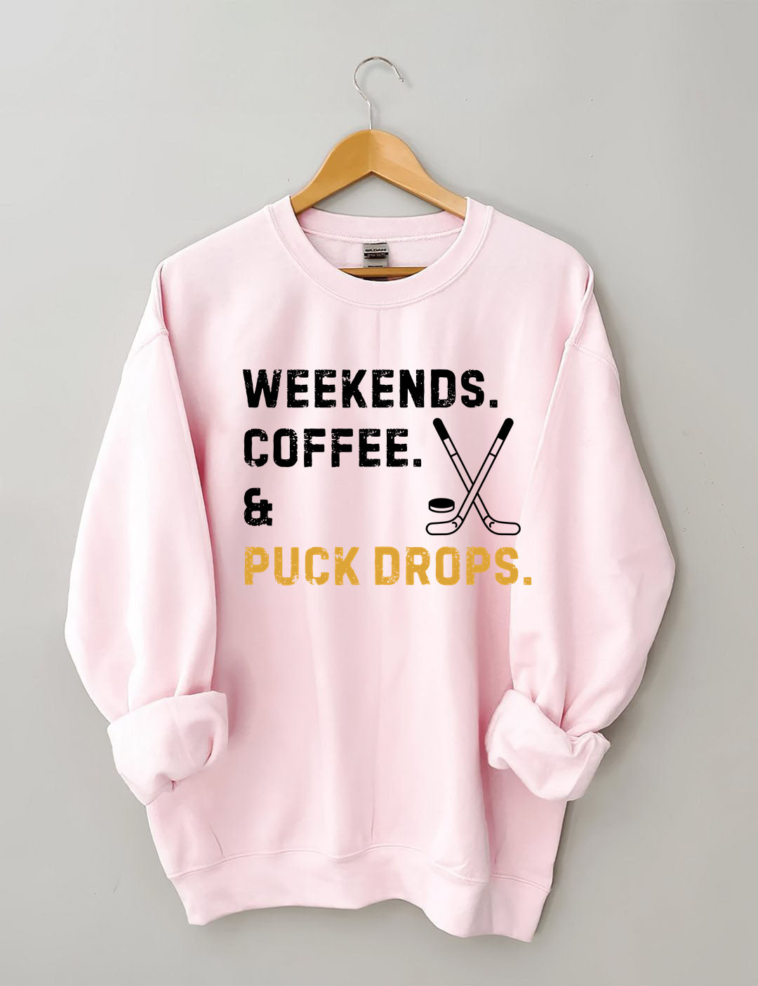 Weekends Coffee Puck Drops Sweatshirt
