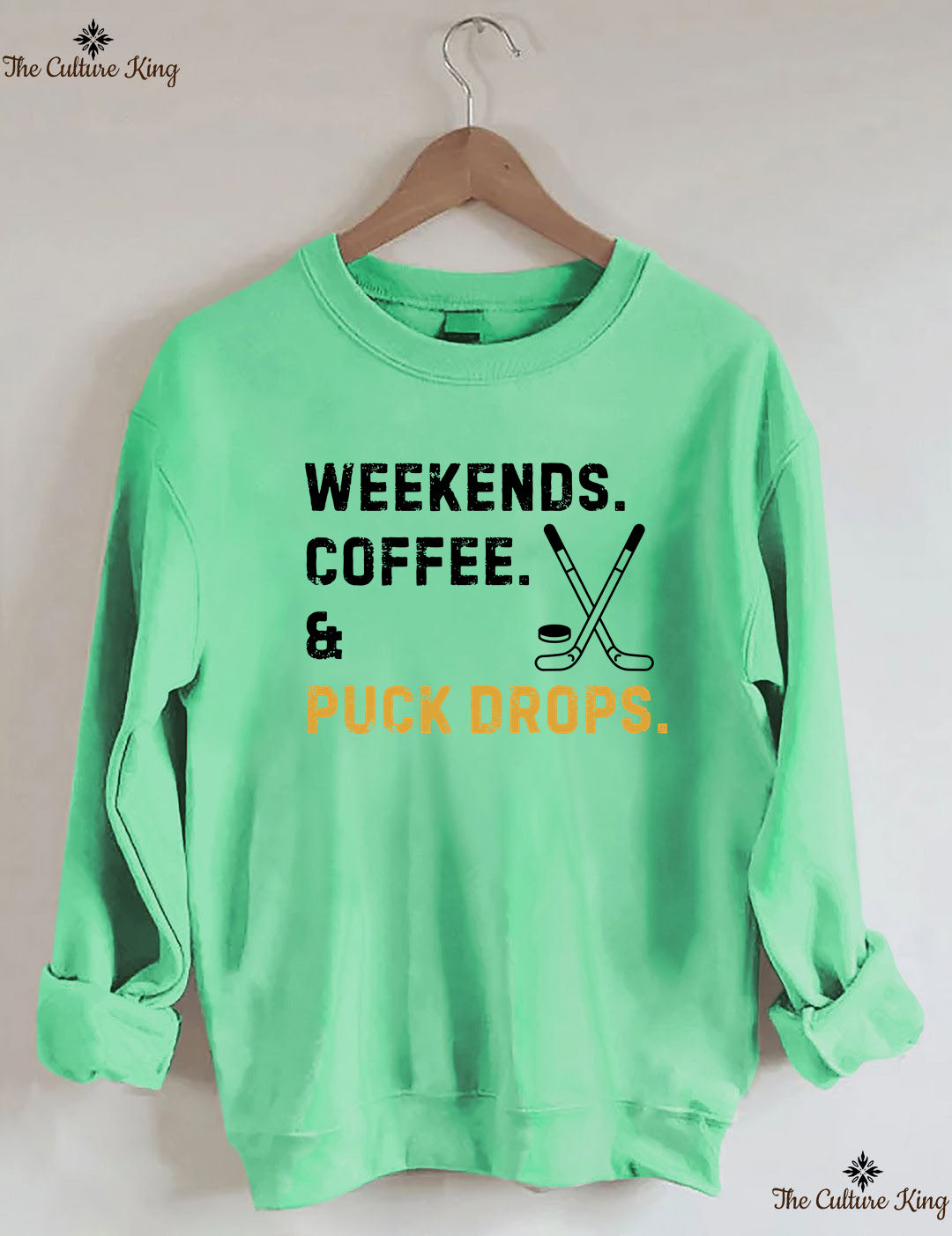 Weekends Coffee Puck Drops Sweatshirt