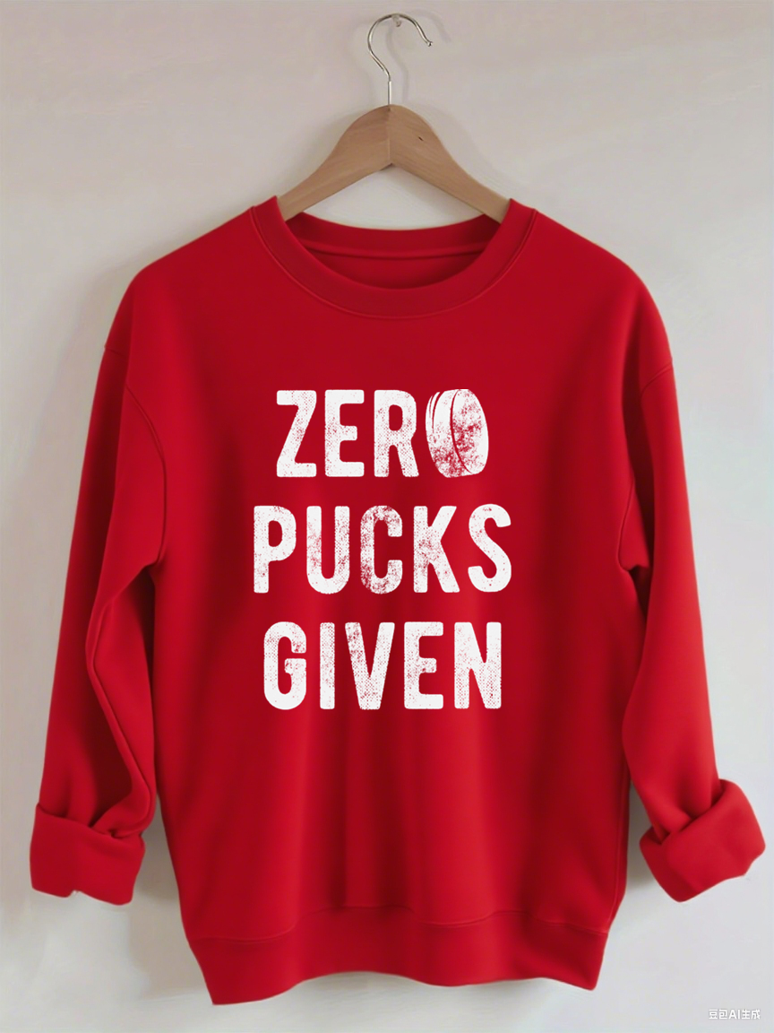 Zero Pucks Given Hockey sweatshirt