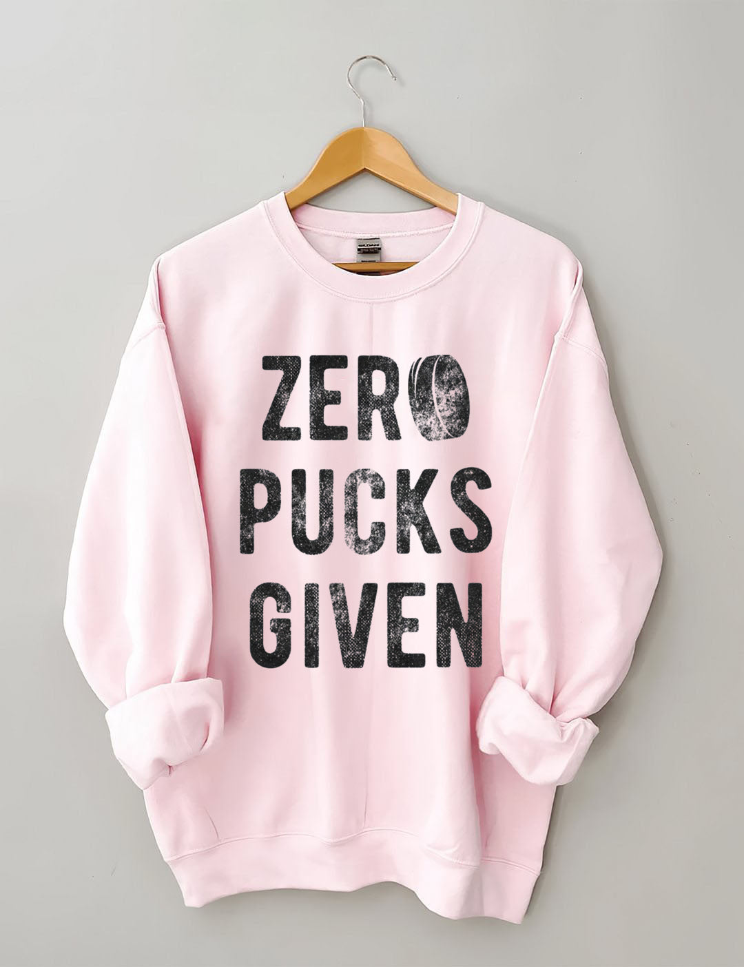 Zero Pucks Given Hockey sweatshirt