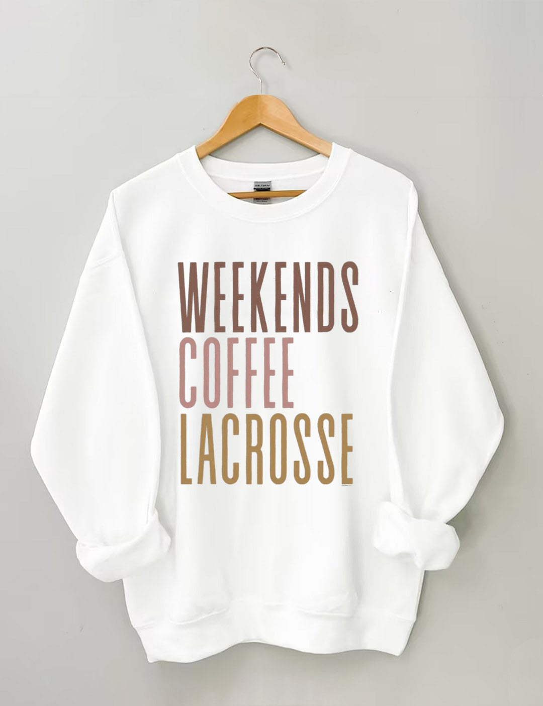 Weekends Coffee Lacrosse Sweatshirt