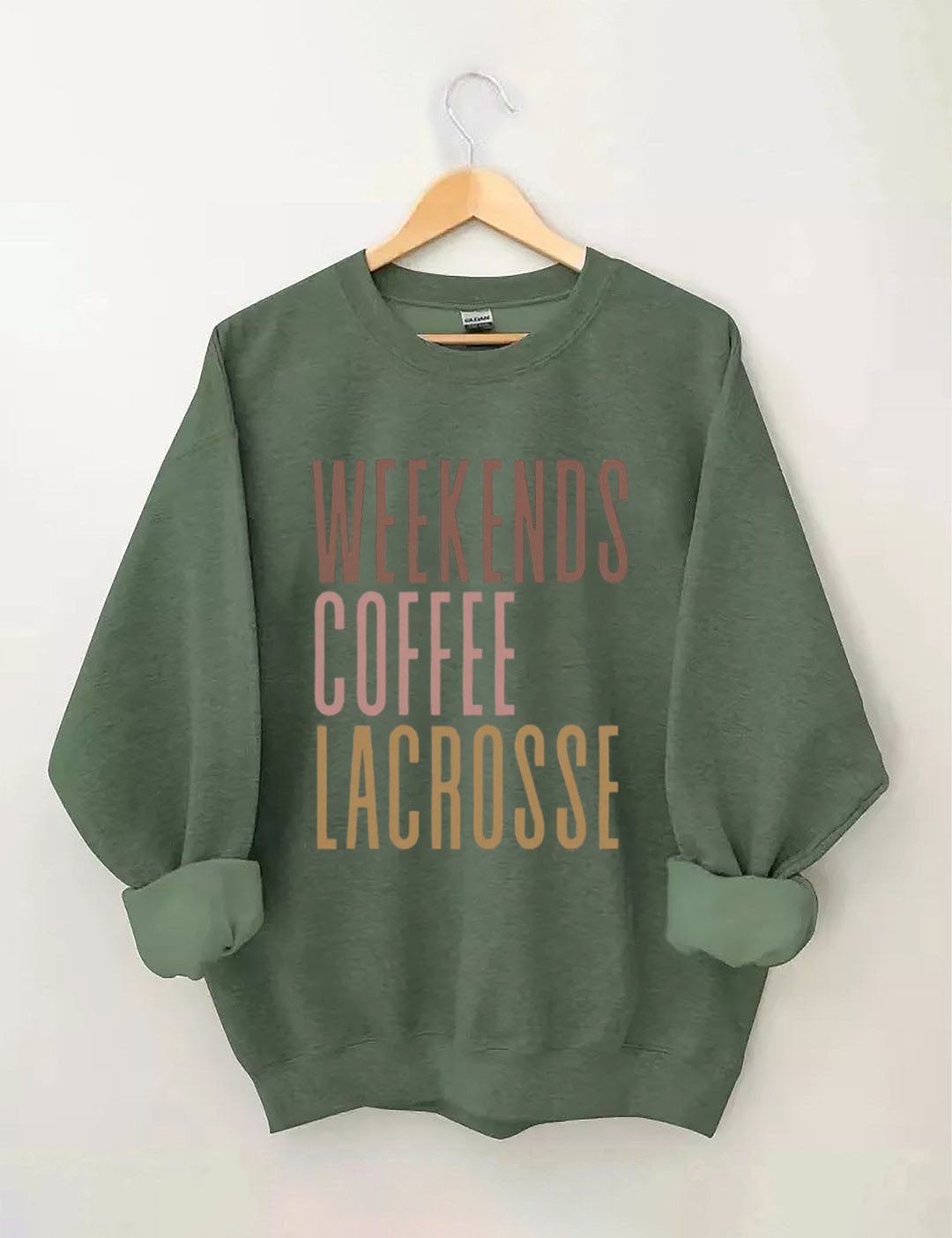 Weekends Coffee Lacrosse Sweatshirt