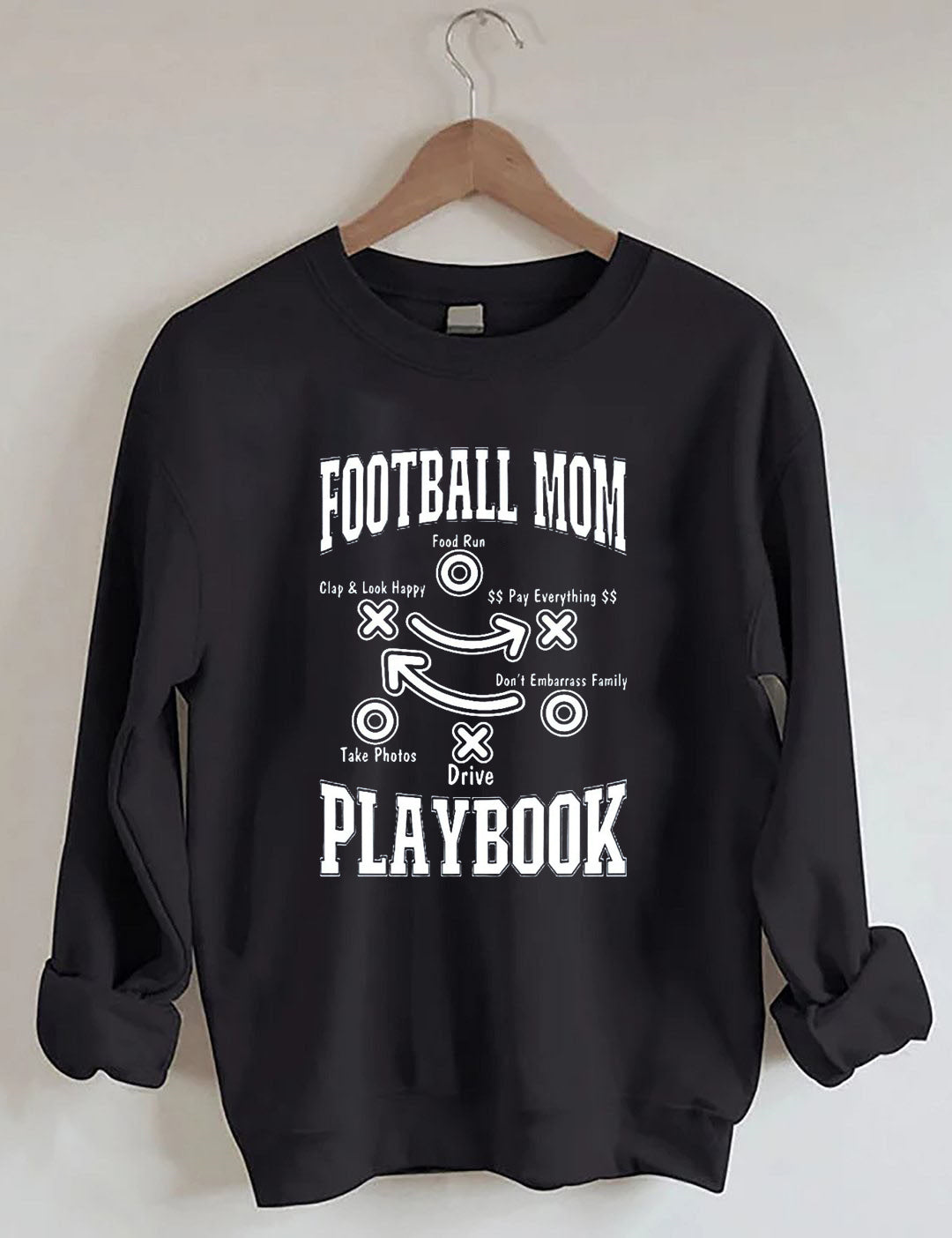 Funny Football Mom Playbook,Football Season Sweatshirt