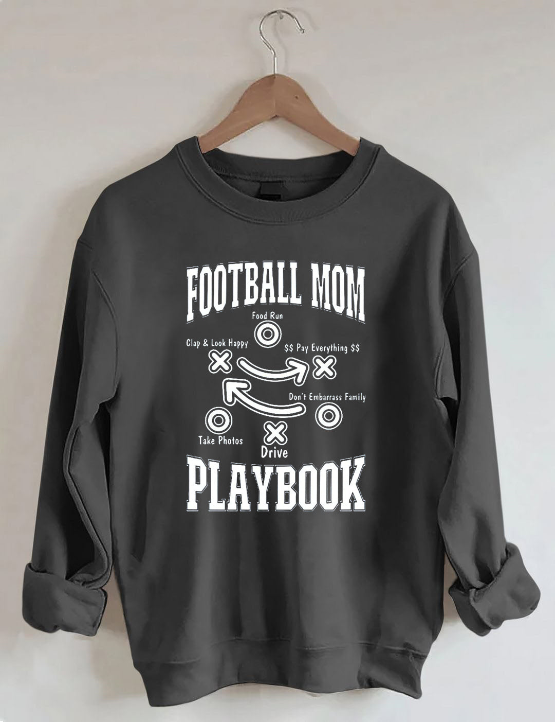 Funny Football Mom Playbook,Football Season Sweatshirt