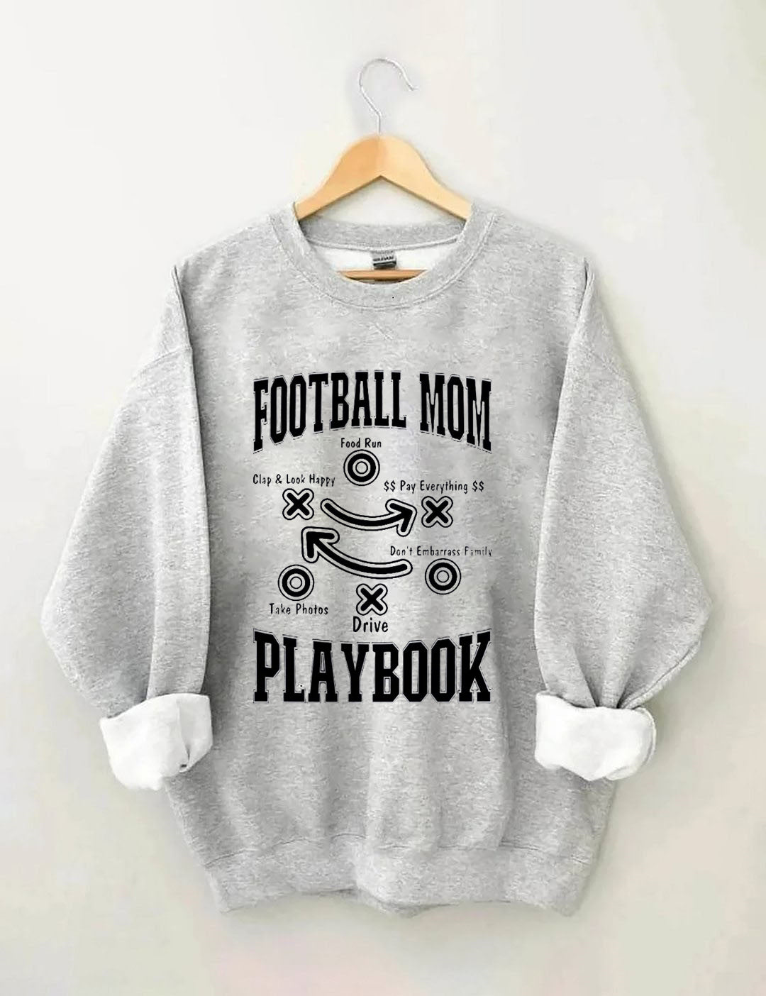 Funny Football Mom Playbook,Football Season Sweatshirt