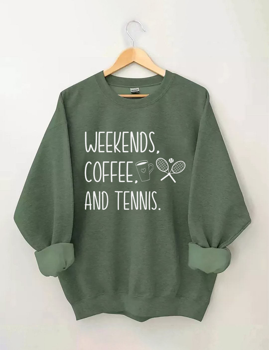 Weekends Coffee and Tennis Sweatshirt
