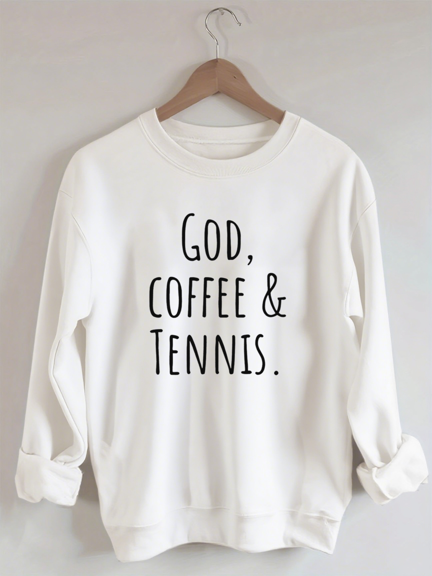 God, Coffee & Tennis Sweatshirt