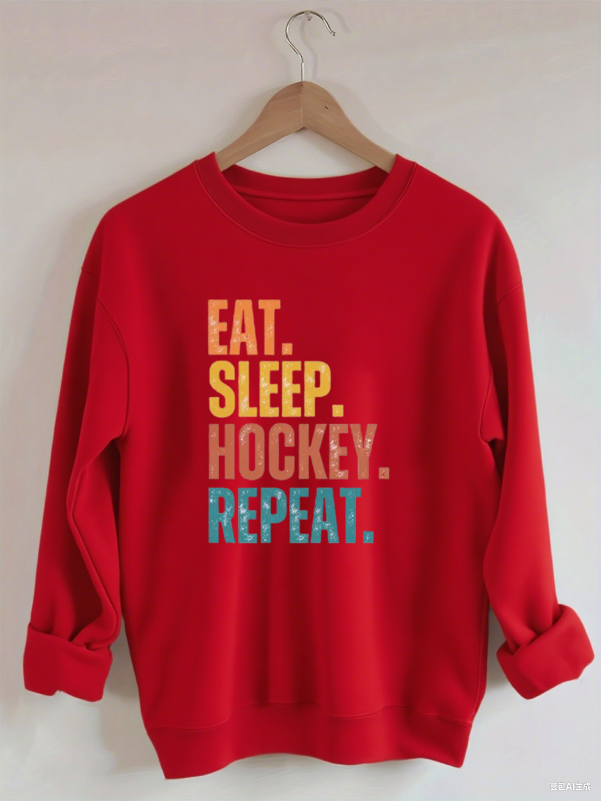 Eat Sleep Hockey Repeat Sweatshirt