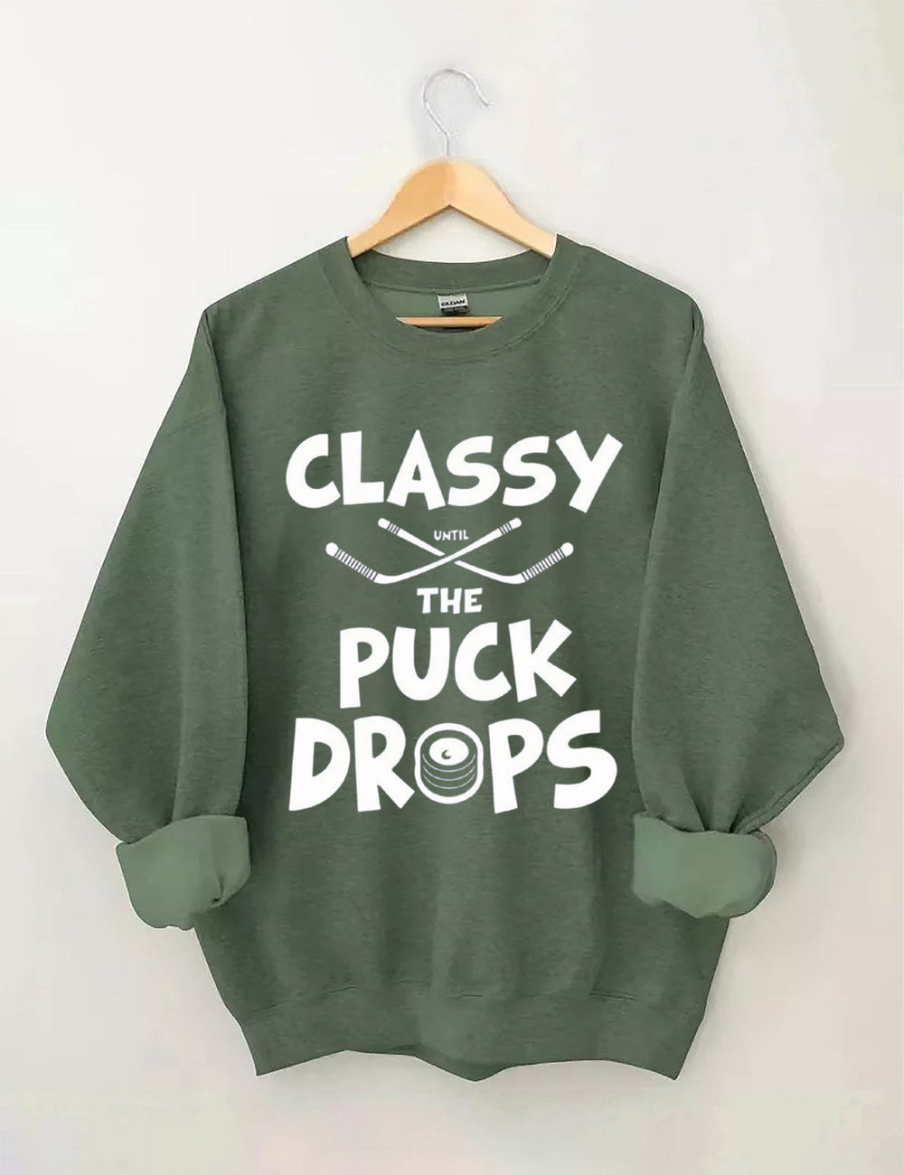 Groovy Classy Until the Puck Drops Hockey Sweatshirt