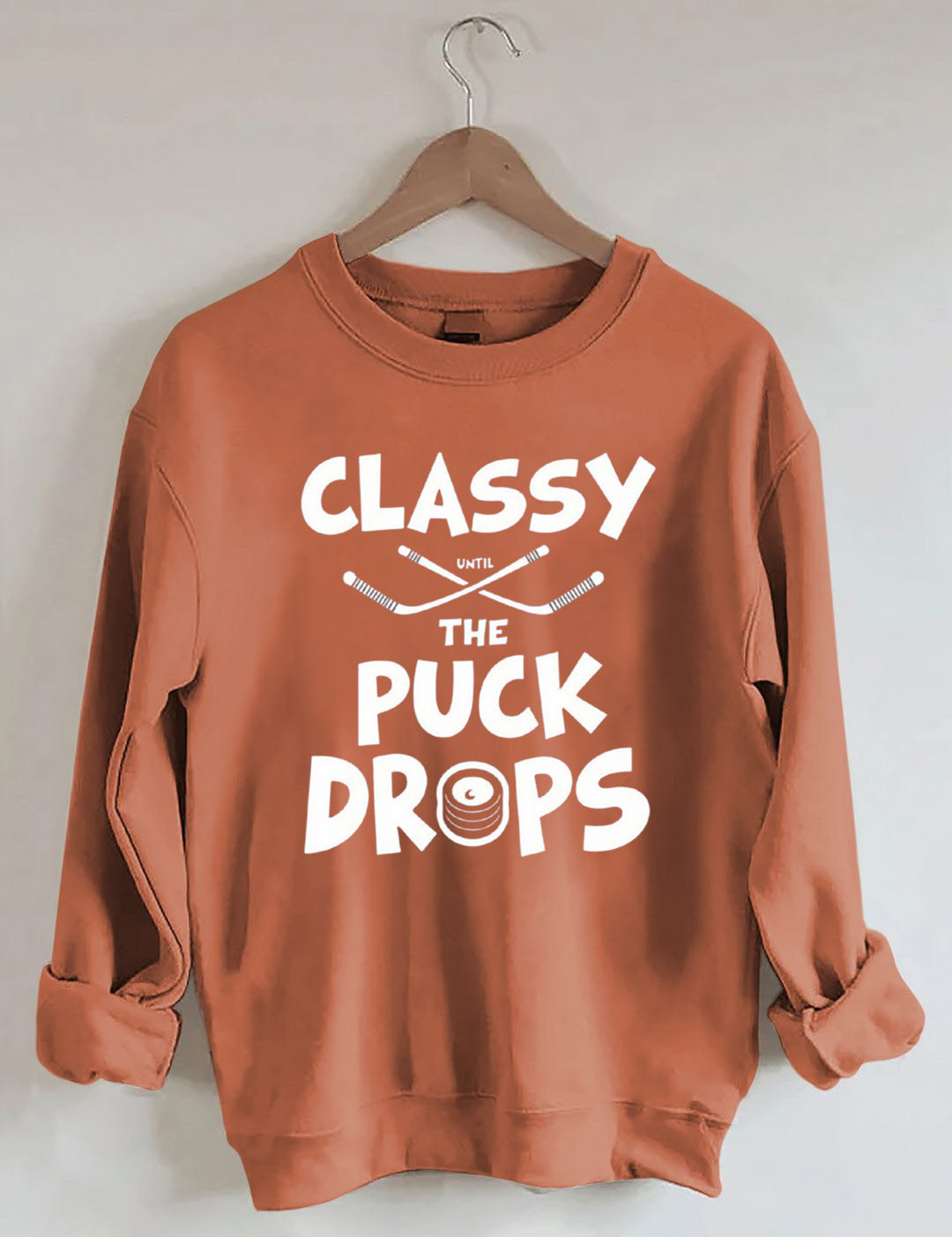 Groovy Classy Until the Puck Drops Hockey Sweatshirt