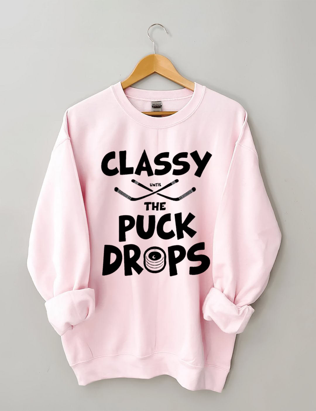 Groovy Classy Until the Puck Drops Hockey Sweatshirt