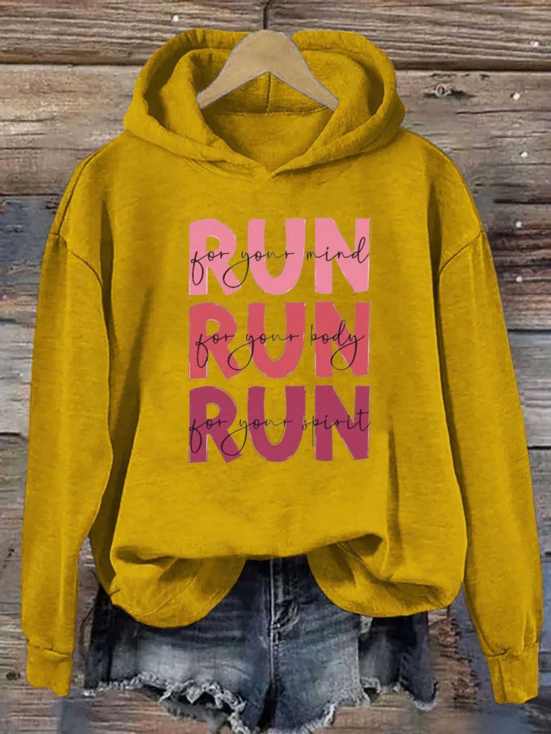 Run For Your Mind, Run For Your Body, Run For Your Spirit Hoodie