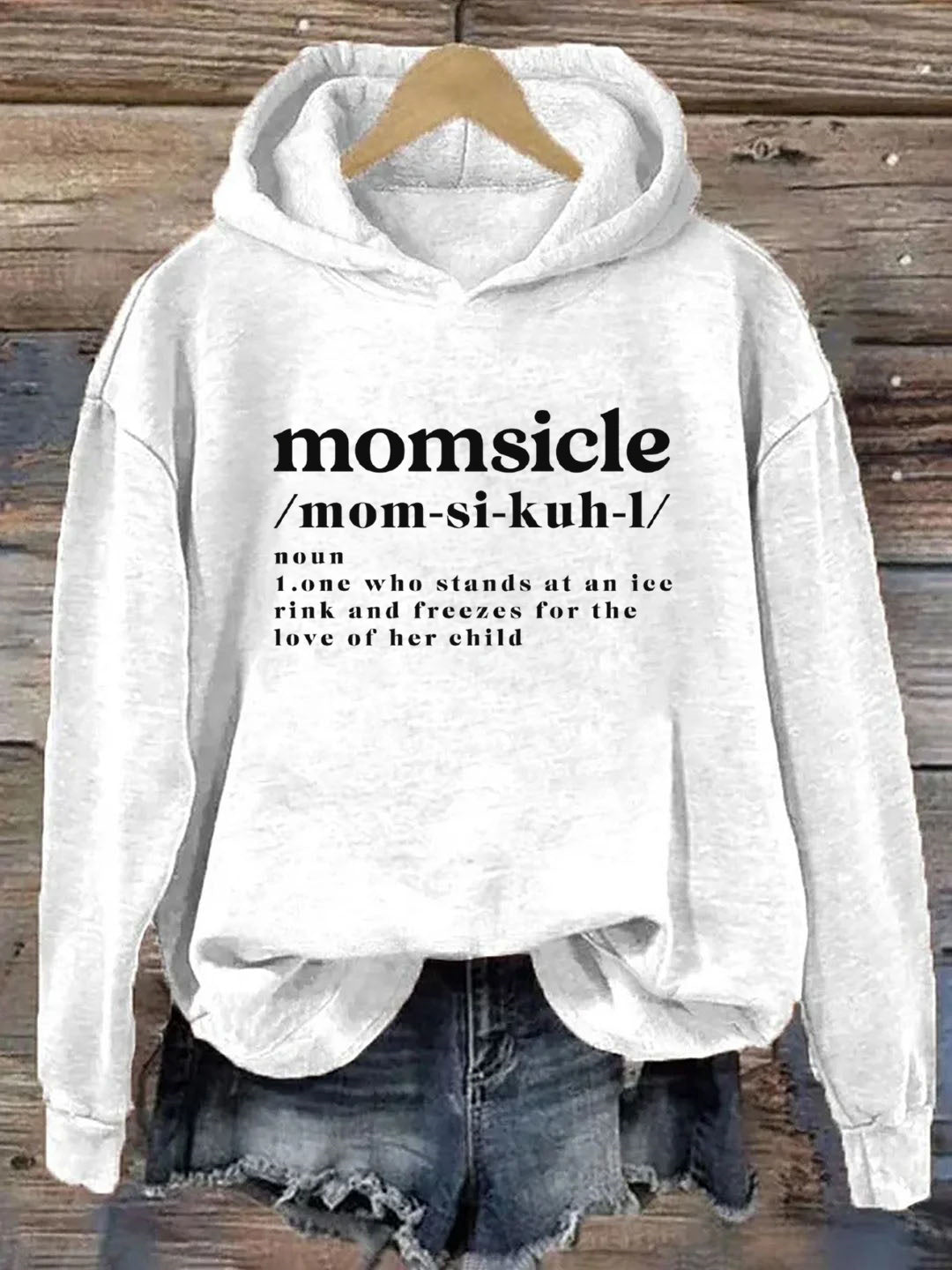 Momsicle Definition  Ice Hockey Hoodie
