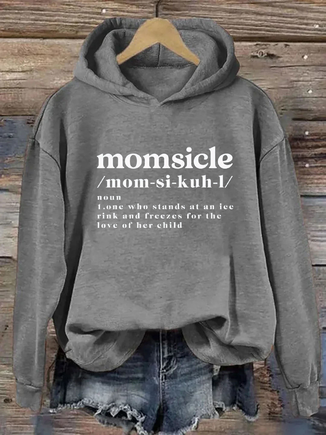 Momsicle Definition  Ice Hockey Hoodie